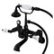 Kingston Brass AE53T0 7-Inch Adjustable Wall Mount Tub Faucet with Hand Shower, Matte Black AE53T0 - alternate 1
